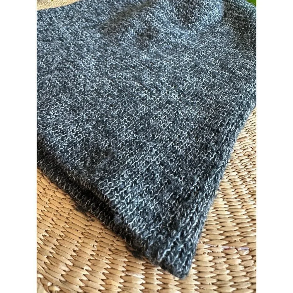 Black and white adult beanie